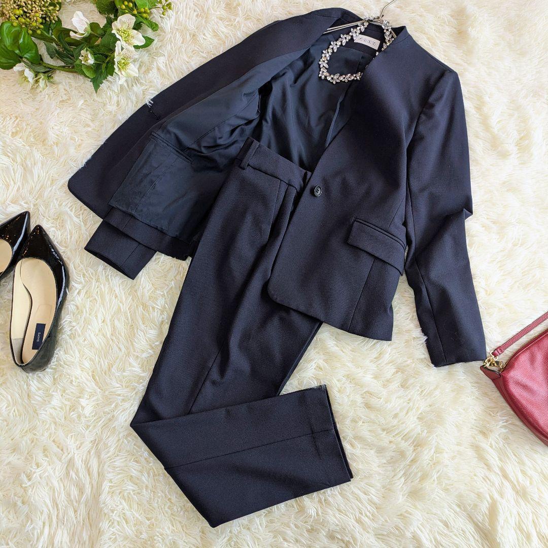 プラステ セットアップ パンツ ブラッシュドバック S/S ネイビー