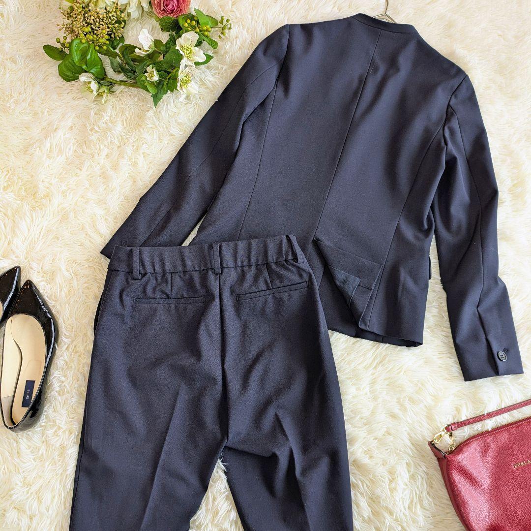 プラステ セットアップ パンツ ブラッシュドバック S/S ネイビー