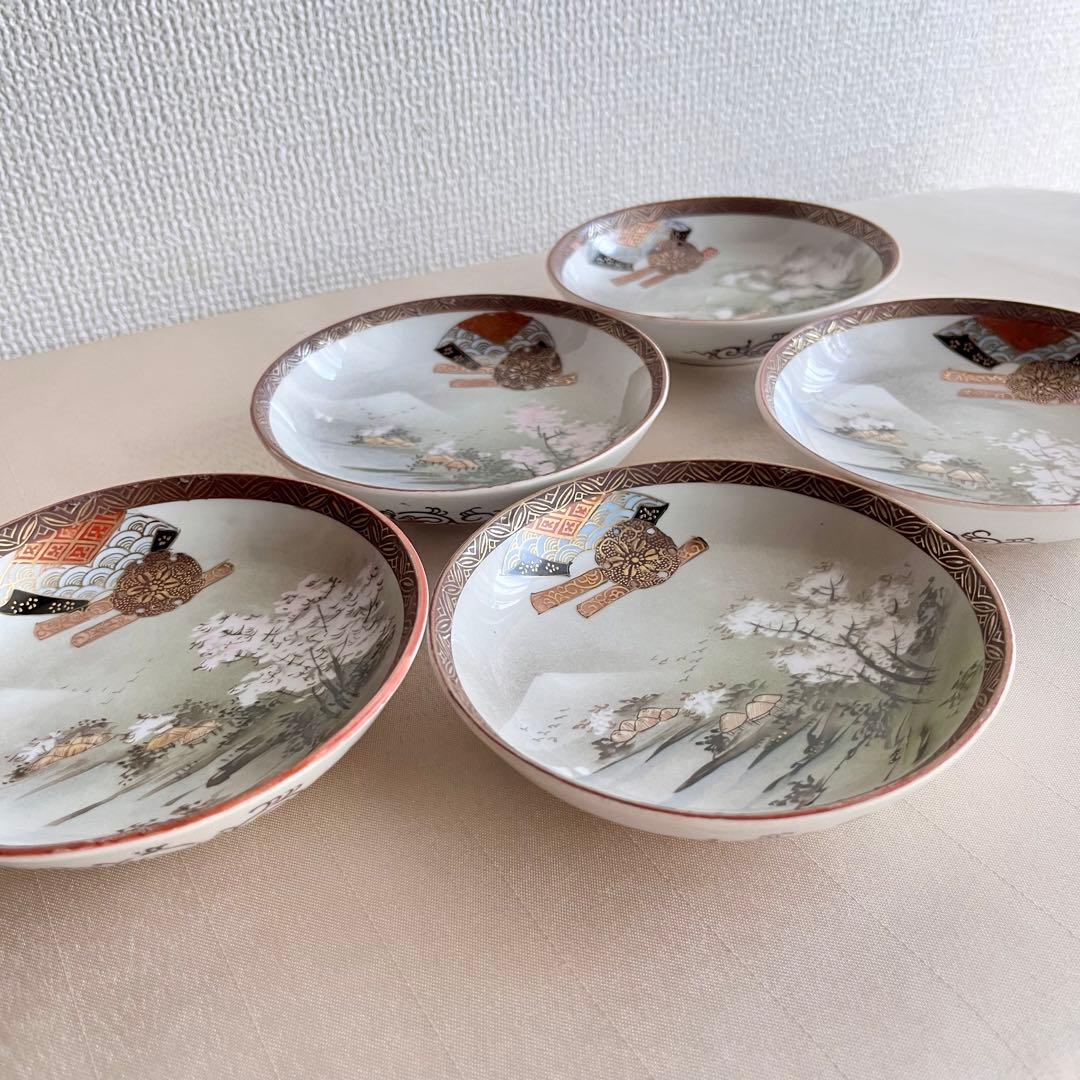 ☆アンティーク 骨董品 時代物 ☆九谷焼 四寸皿 小皿 取皿 銘々皿