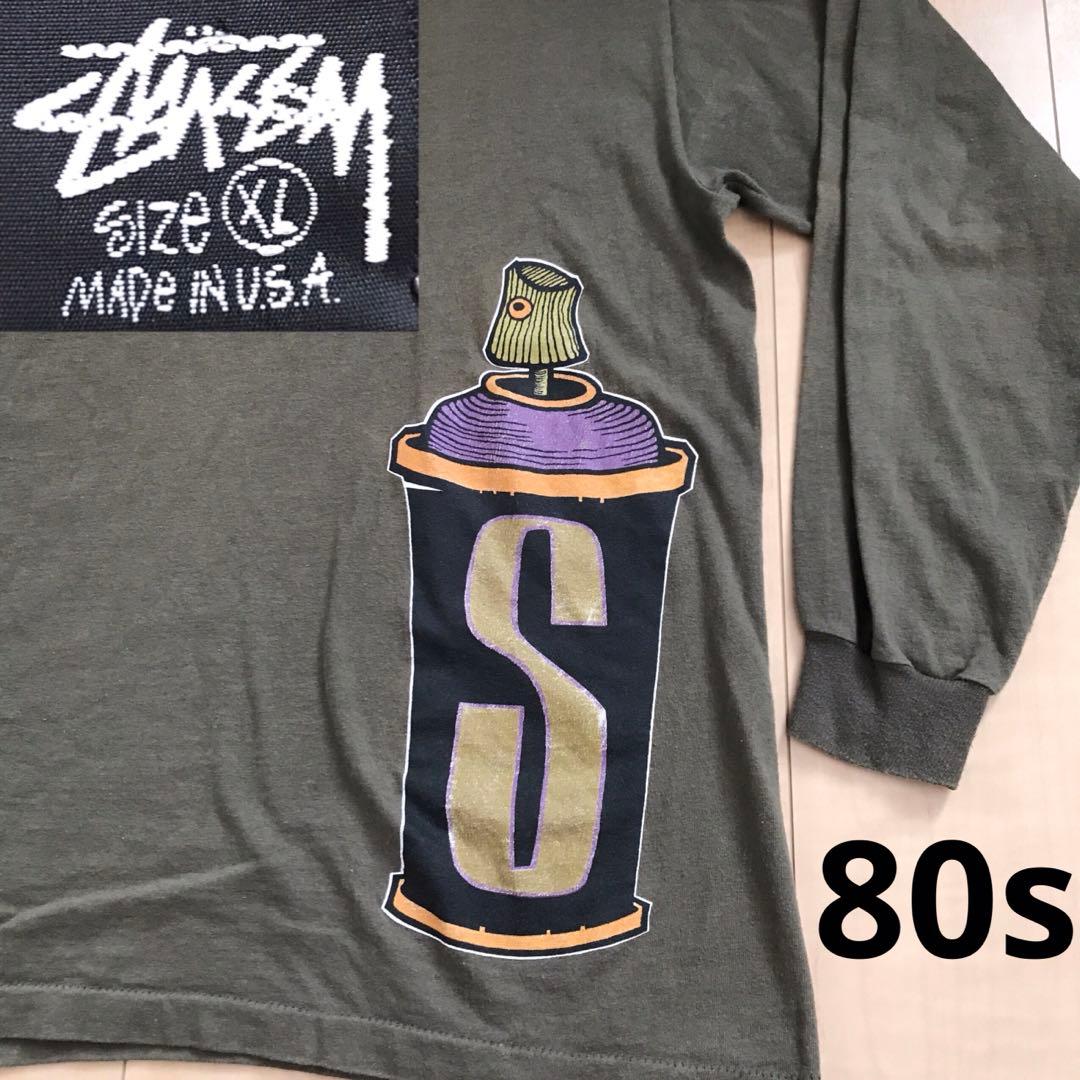 超レア ロンT スプレー缶 ステューシー stussy 80年代ヴィンテージ