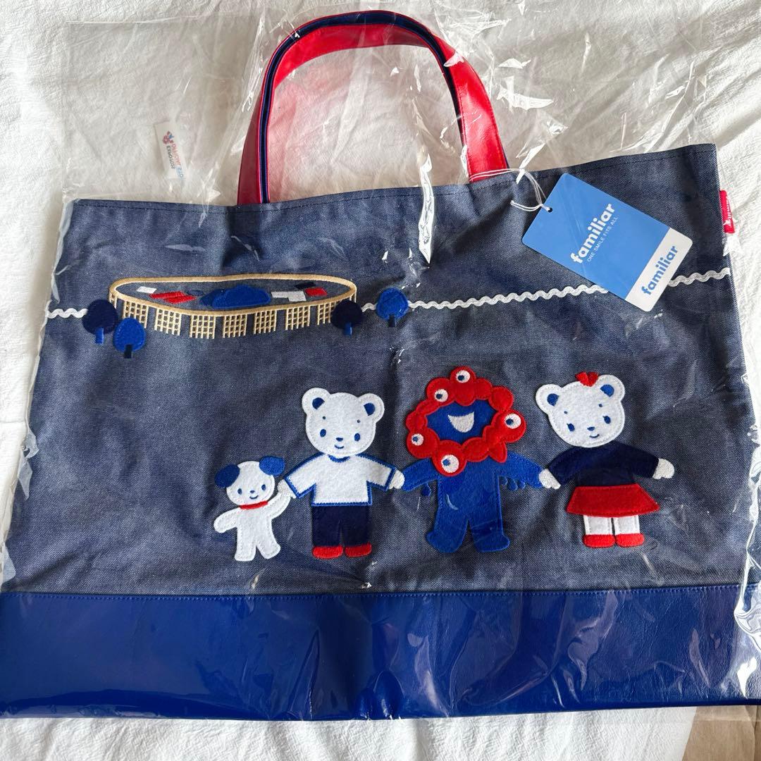 大阪万博ファミリアとミャクミャクのトートバッグ 万博限定ファミリア
