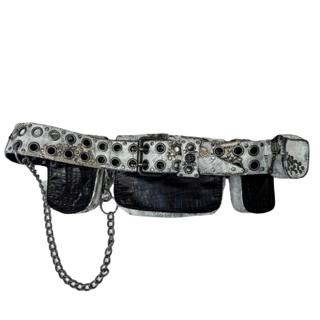 超希少 00s archive 初期 KMRii ウエストポーチ 白蛇