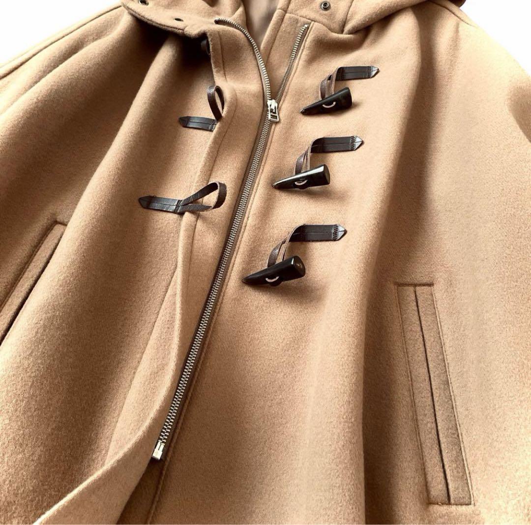 極美品 フレームワーク 23AW メルトン ダッフル ポンチョコート