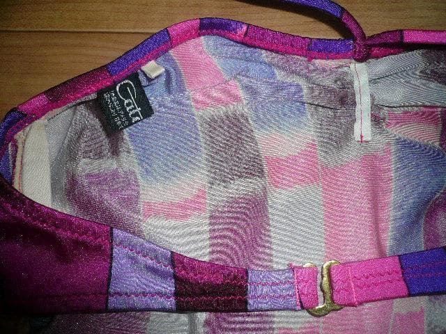 珍しい！アシックス製 超ハイレグレオタード水着 RQ＆紫柄ホルターネック水着