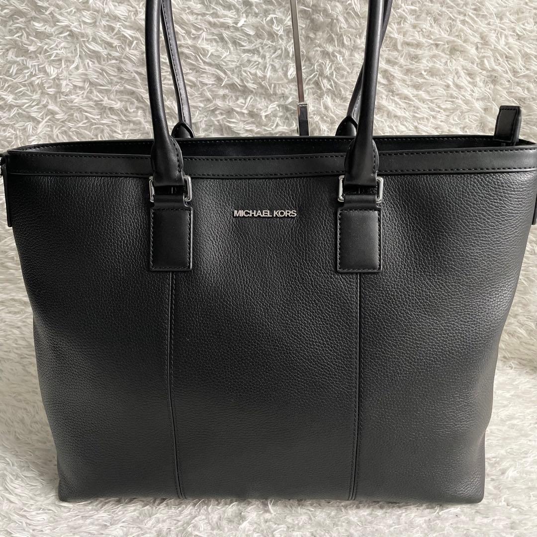 マイケルコース トートバッグ ビジネスバッグ シボ革 大容量 A4 ロゴ