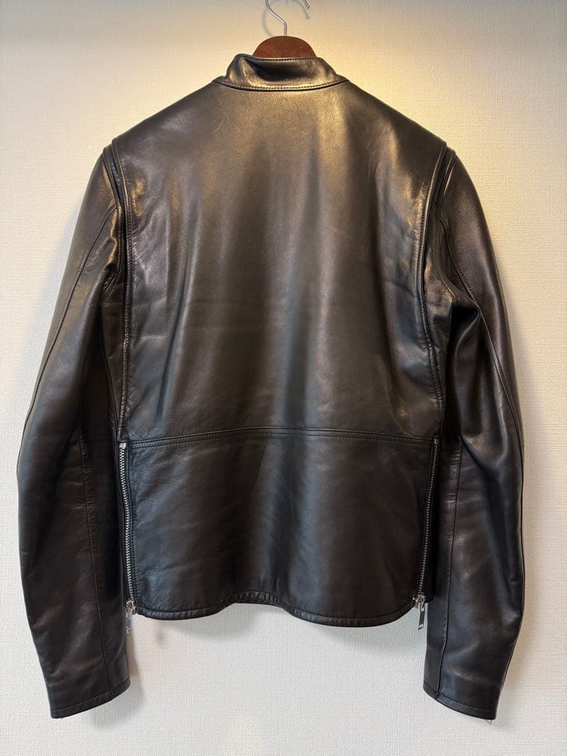 《美品》サンローラン キース ライダースジャケット　シングル　サイズ46