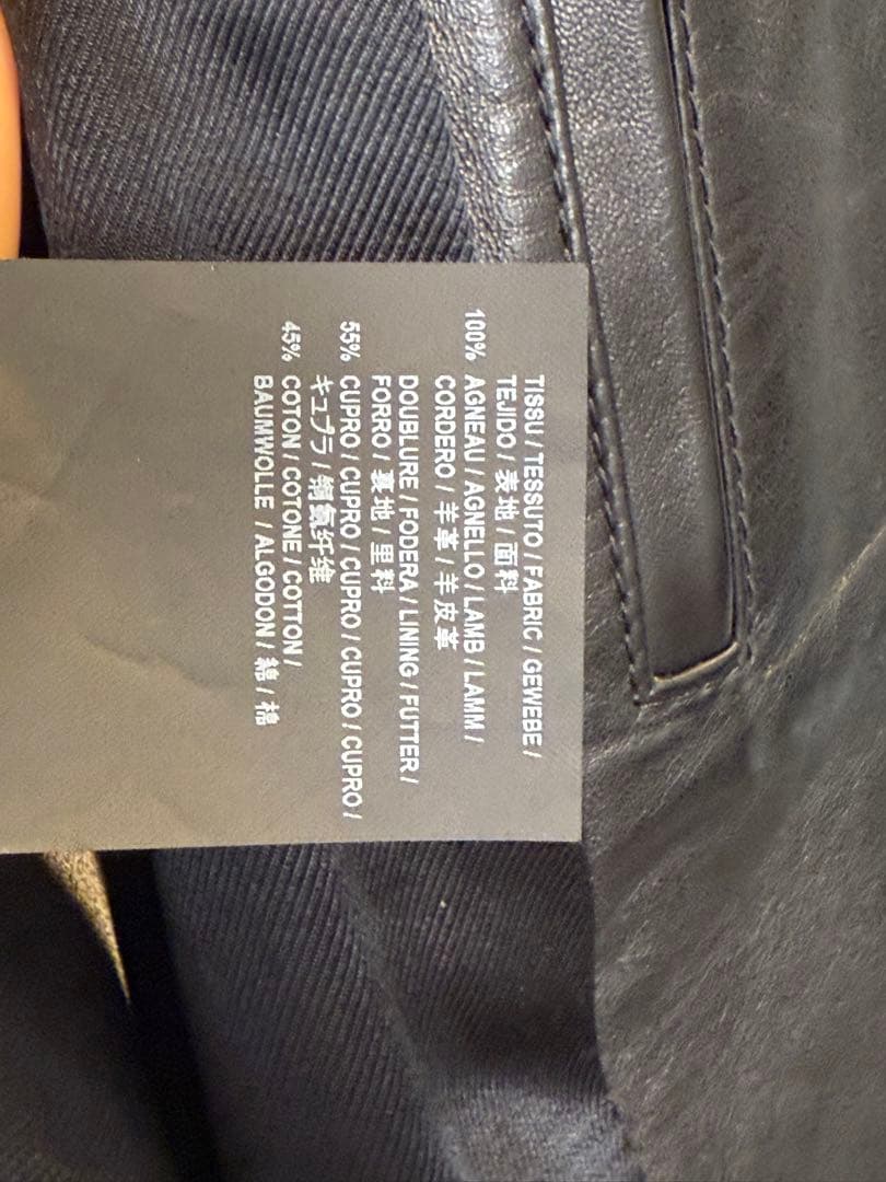 《美品》サンローラン キース ライダースジャケット　シングル　サイズ46