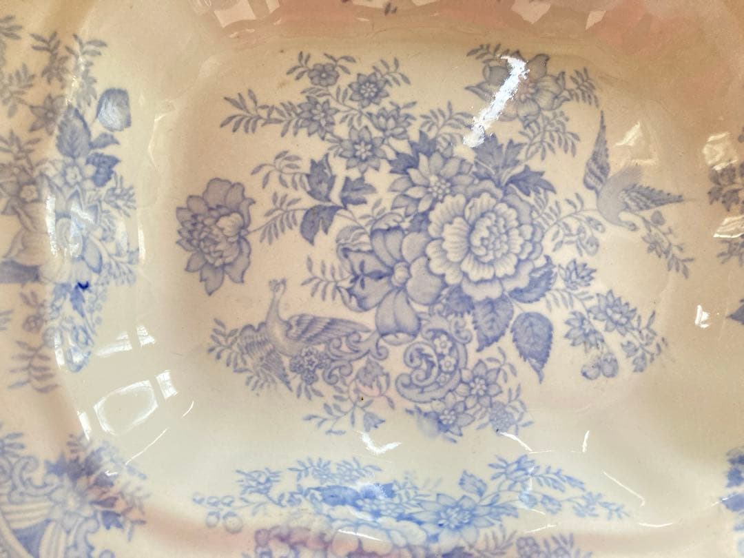 美品】アンティーク チュリーン ブルー＆ホワイト アジアティック