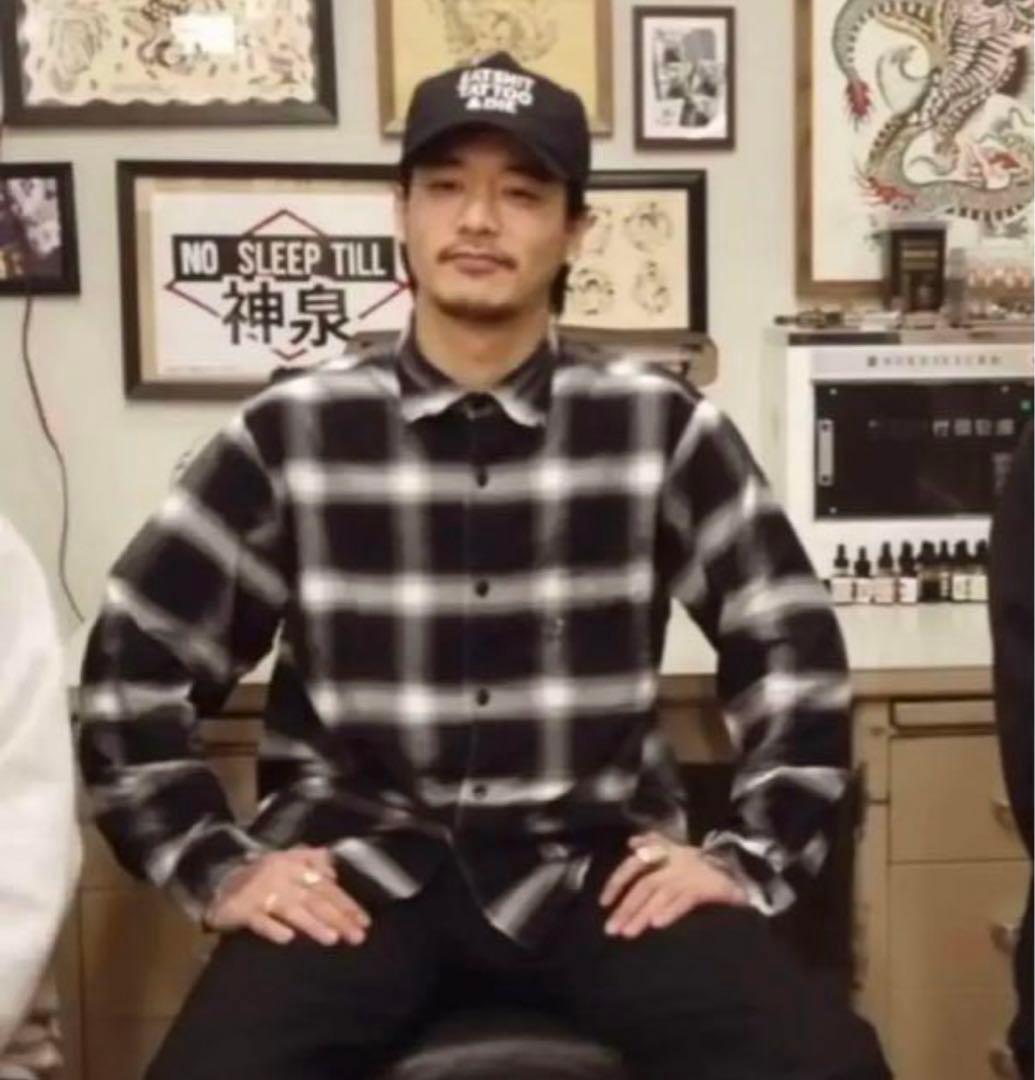 激似 山田レン tattoo studio 半袖 オンブレ ネルシャツ 古着 - メルカリ