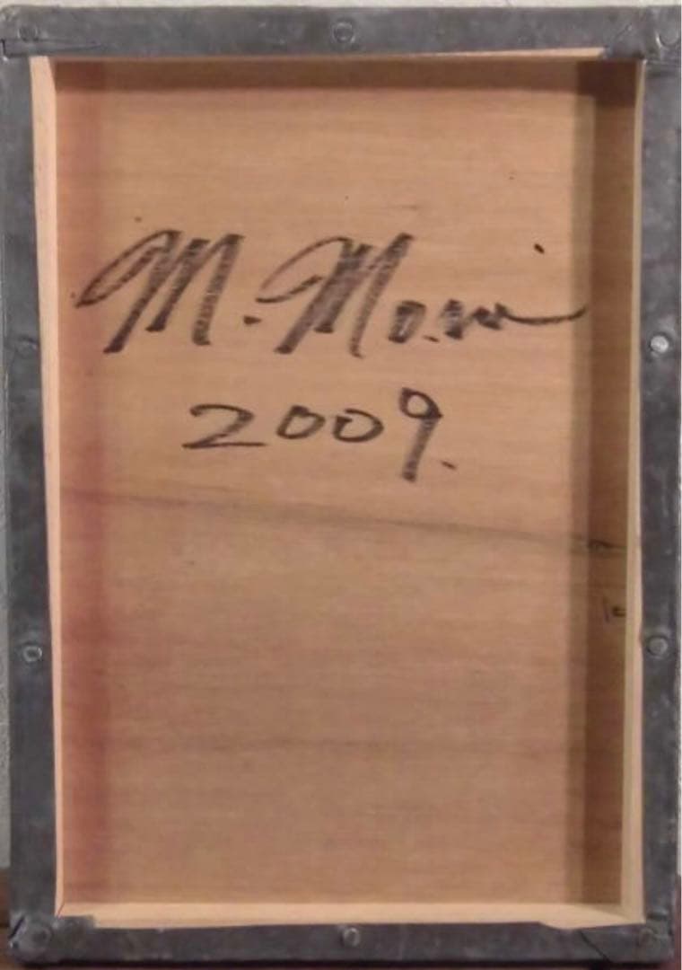 M.Moma《WATER-ATOM》2009年作 彫板 刻サイン入り 現代アート