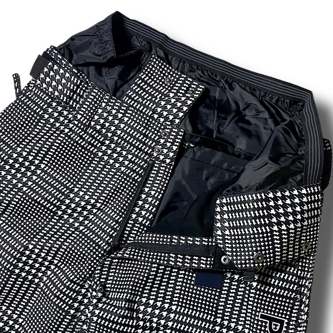 定価10.6万 L パーリーゲイツ 千鳥格子柄 スノーウェア スノボ 上下