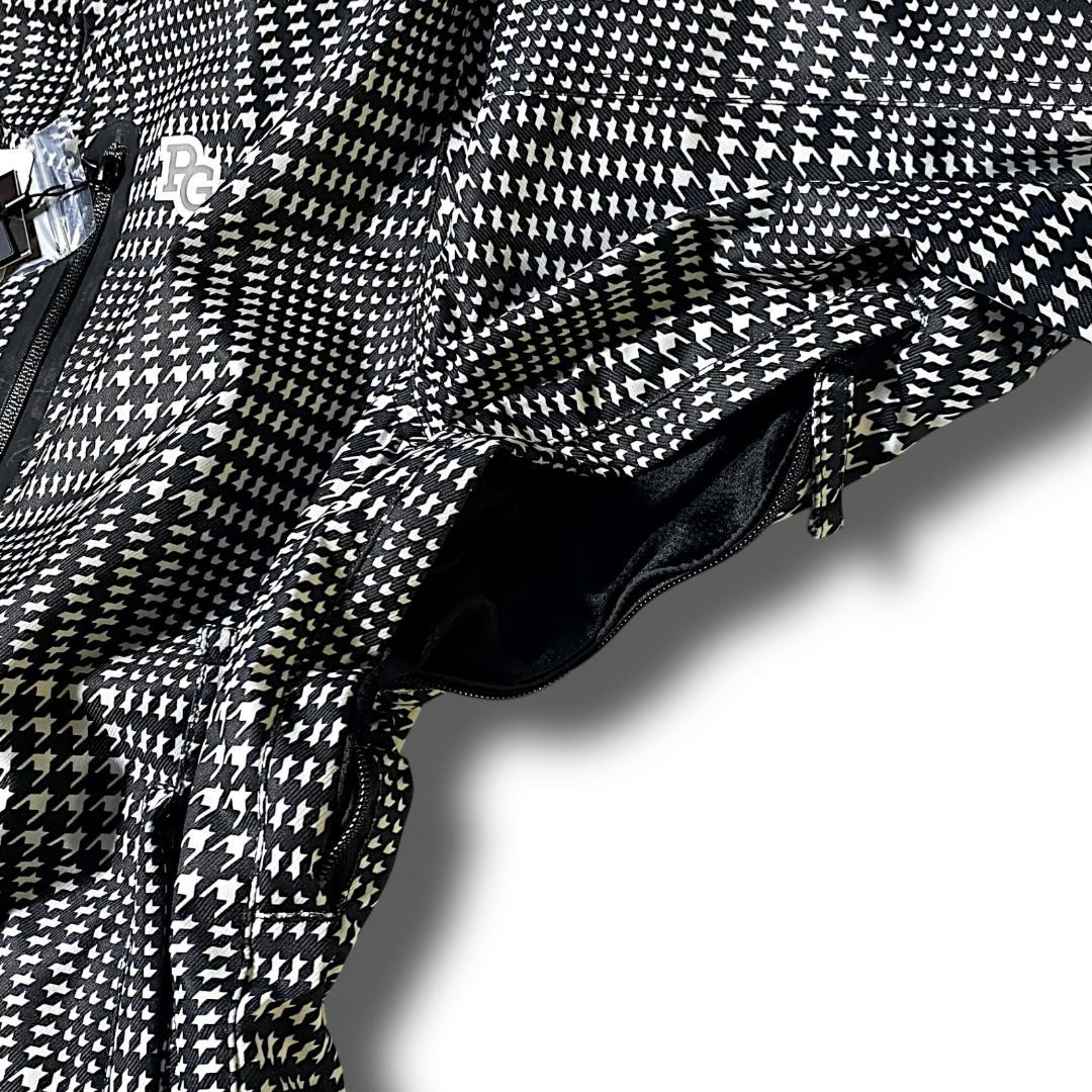 定価10.6万 L パーリーゲイツ 千鳥格子柄 スノーウェア スノボ 上下