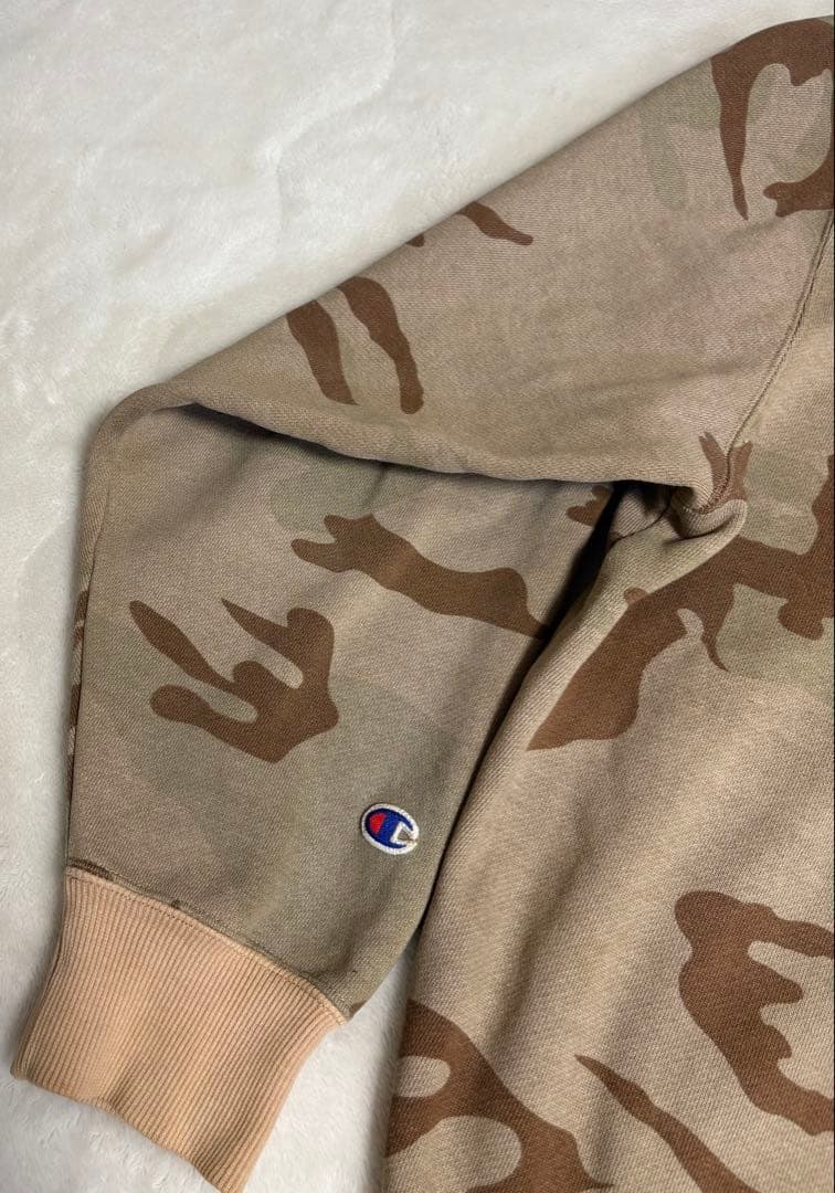 champion チャンピオン ジップ パーカー 迷彩 デザートカモ ベージュ