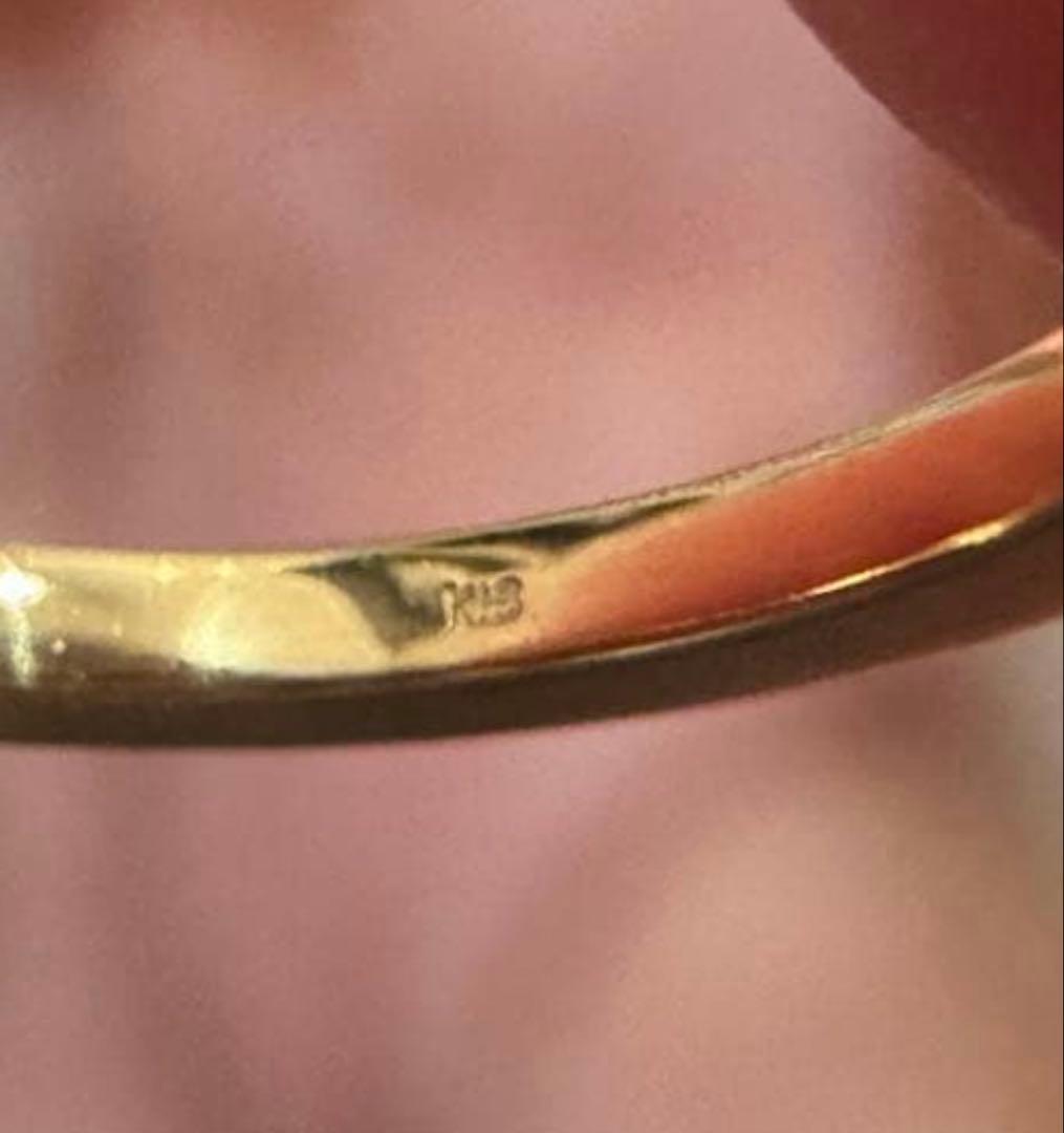 オーバルカット ダイヤモンドリングk18 0.13ct