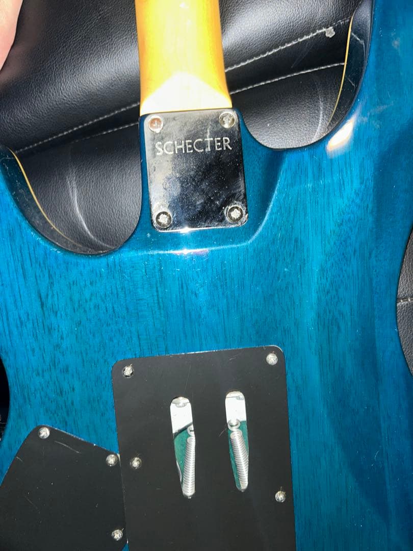 Schetter エレキギター キルテッドトップ 青
