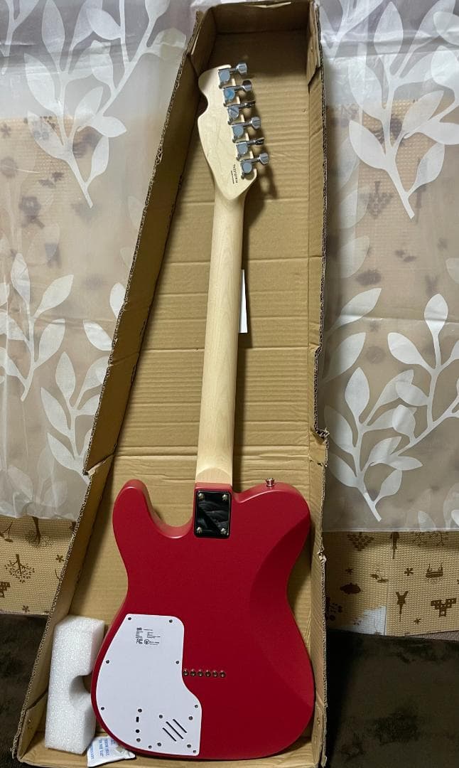PEOZ レッド エレキギター テレキャスタータイプ