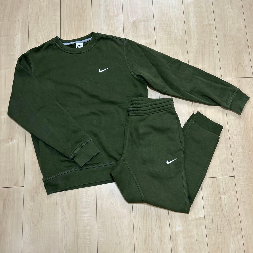 NIKE ナイキ セットアップ グリーン 緑 トレーナー XL メンズ カーキ