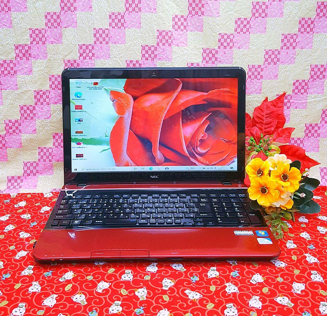 極上品♥大人気♥新品SSD512GB♥レッド色♥新型Win11搭載♥動画編集