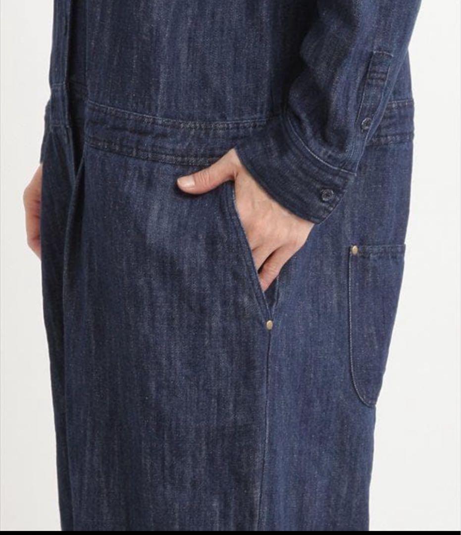 &yarn コットンリネン デニム ジャンプスーツ - メルカリ