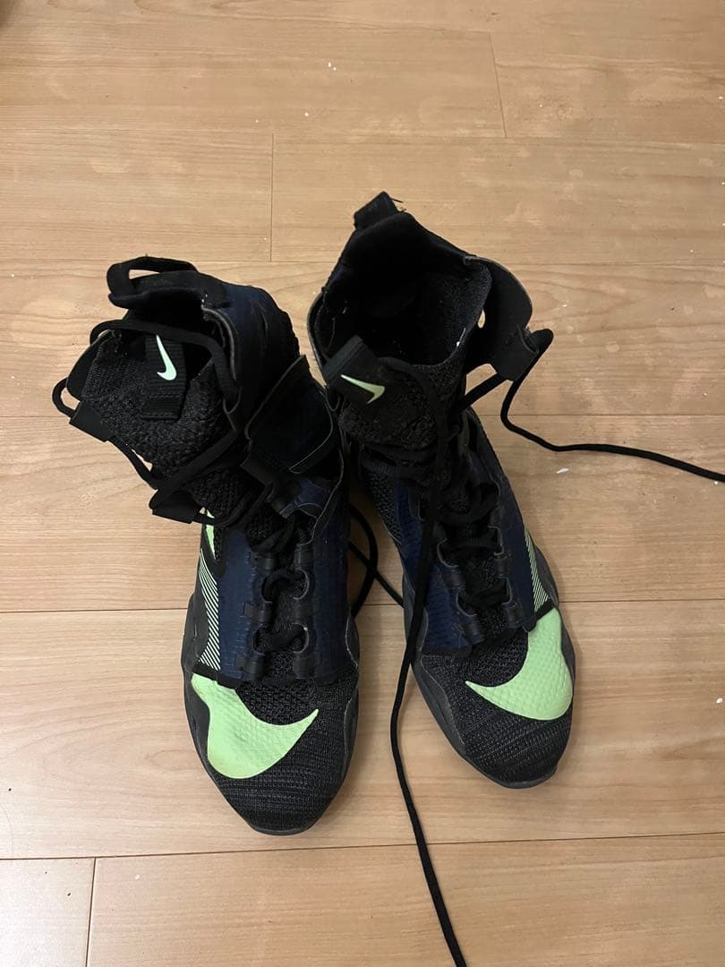 Nike ボクシングシューズ ブラック/グリーン MIZUNO（ミズノ） ボクシングシューズ イージースペクトラ 09ブラック