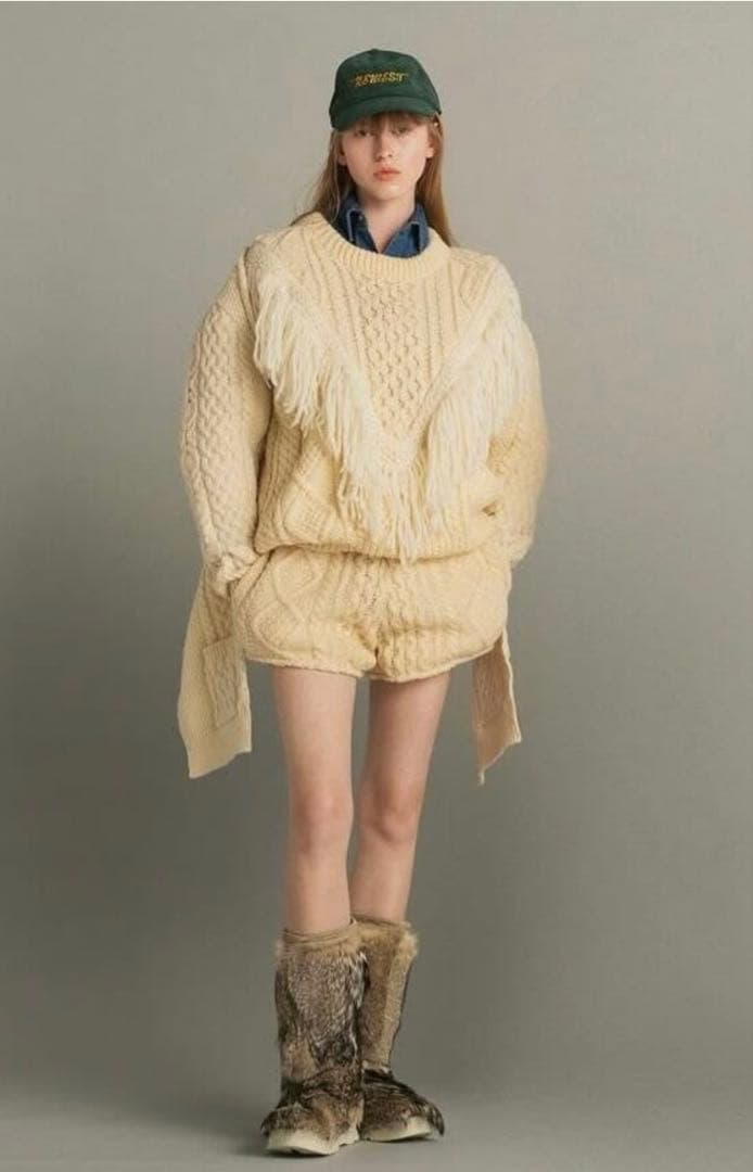 ナナナナサーカ77circaリメイクケーブルフリンジニット - メルカリ