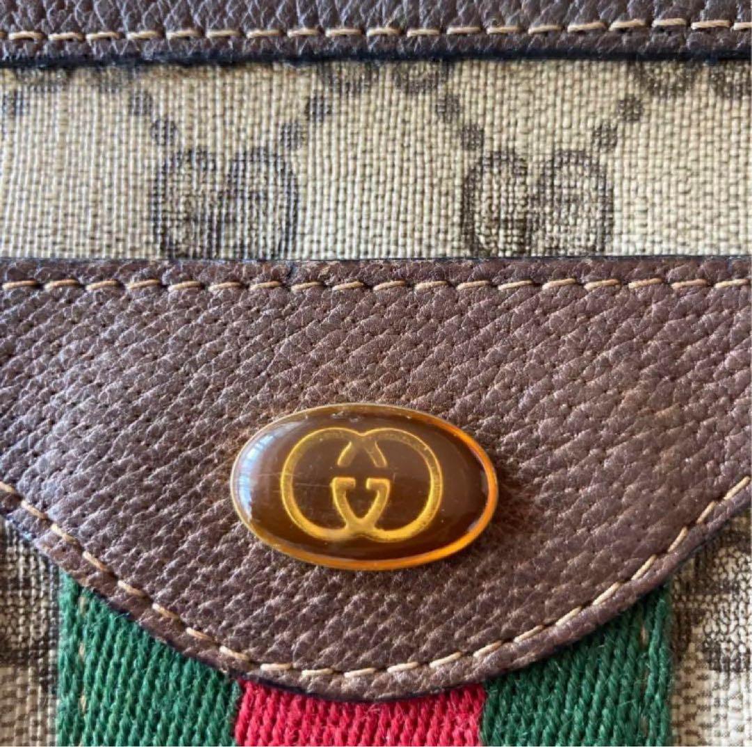 希少 GUCCI オールドグッチ ヴィンテージ シェリーライン GGロゴ 金具