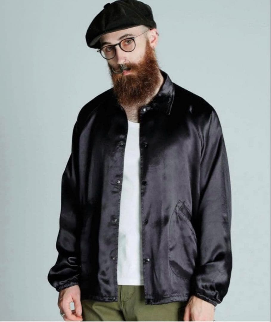 美品 schott ショット レーヨン コーチジャケット サテン L 黒 - メルカリ