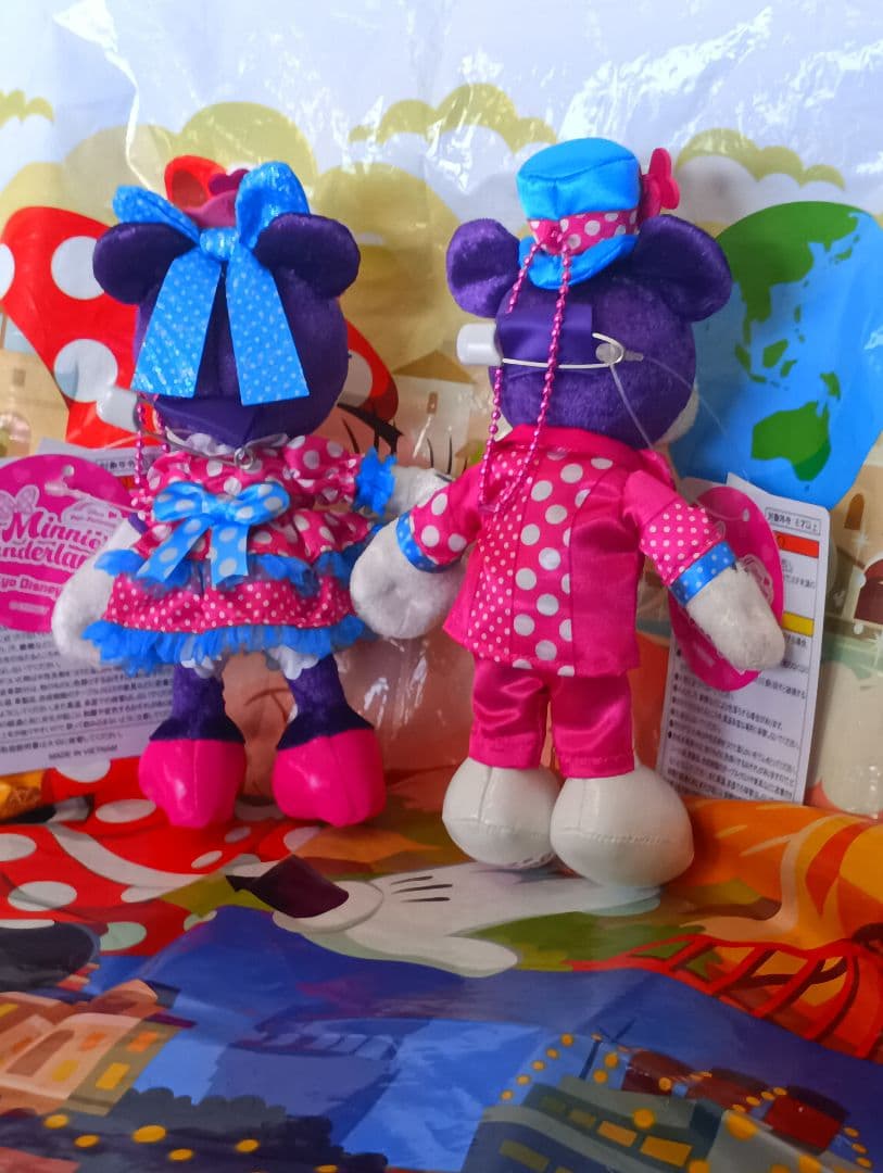 ディズニー　パルパルーザ　ぬいぐるみバッジ　ミッキー　ミニー