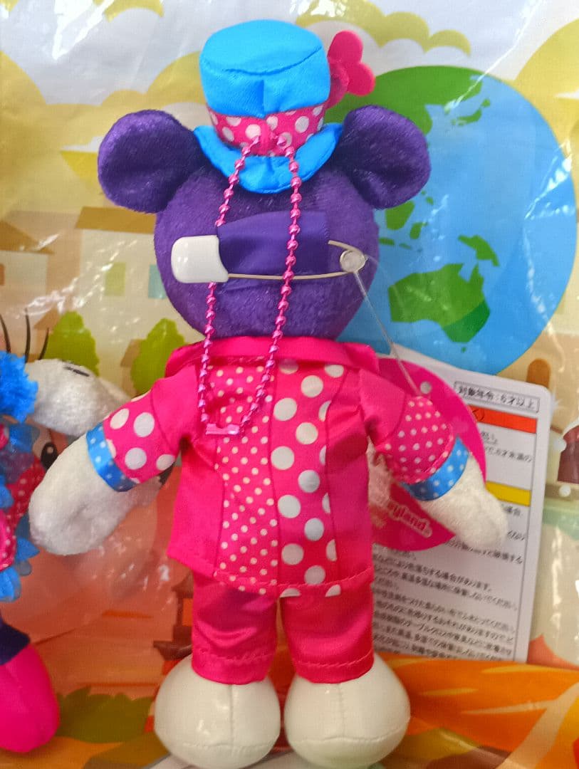 ディズニー　パルパルーザ　ぬいぐるみバッジ　ミッキー　ミニー