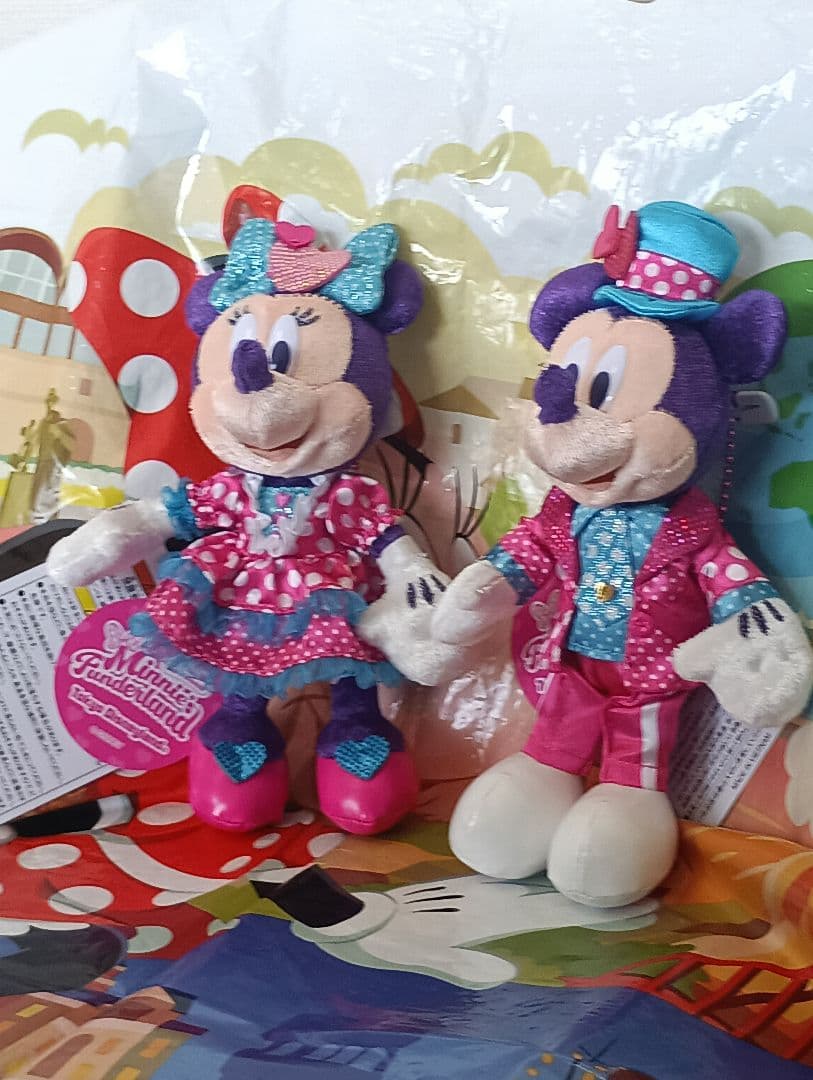 ディズニー　パルパルーザ　ぬいぐるみバッジ　ミッキー　ミニー