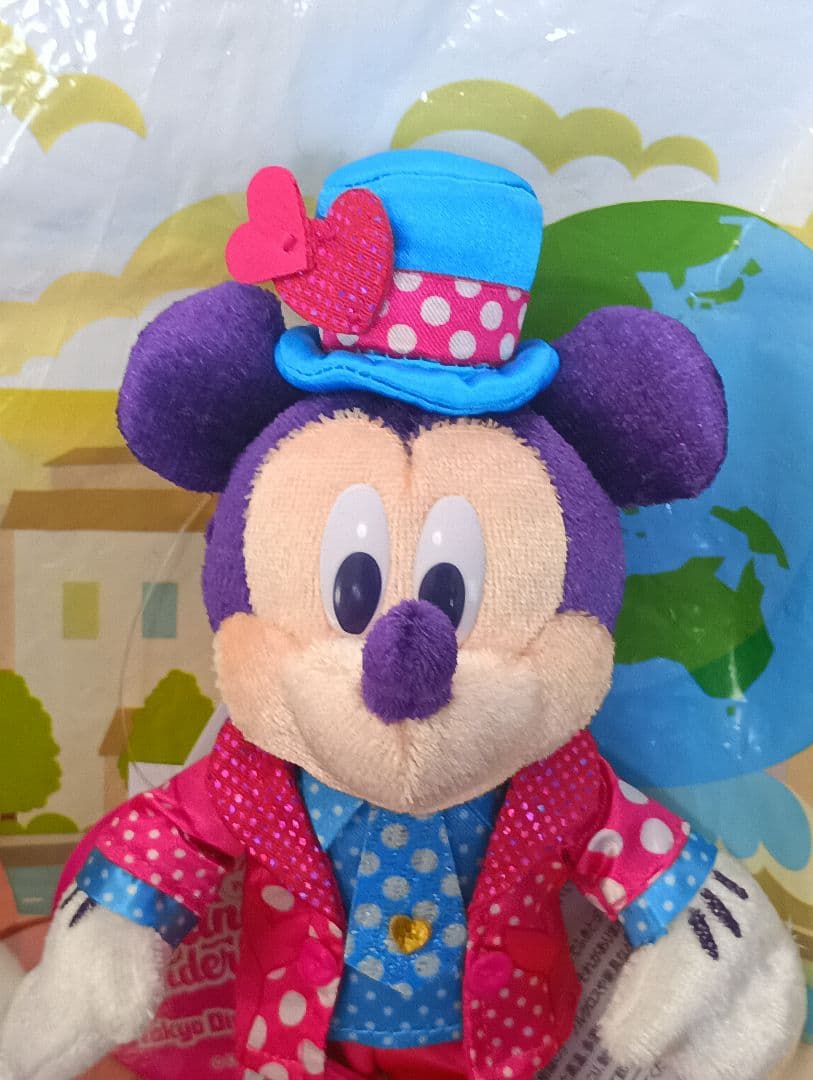 ディズニー　パルパルーザ　ぬいぐるみバッジ　ミッキー　ミニー