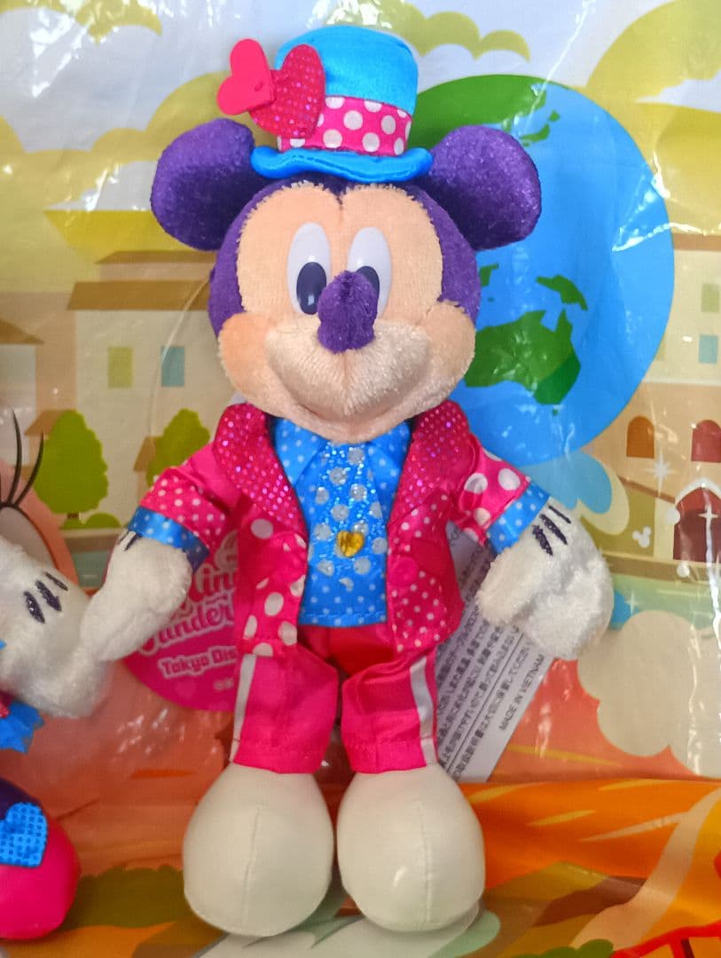 ディズニー　パルパルーザ　ぬいぐるみバッジ　ミッキー　ミニー