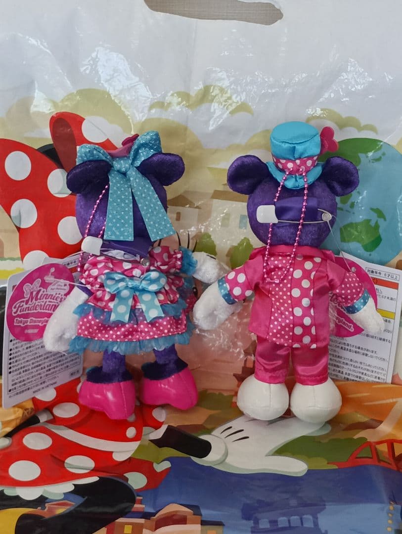 ディズニー　パルパルーザ　ぬいぐるみバッジ　ミッキー　ミニー