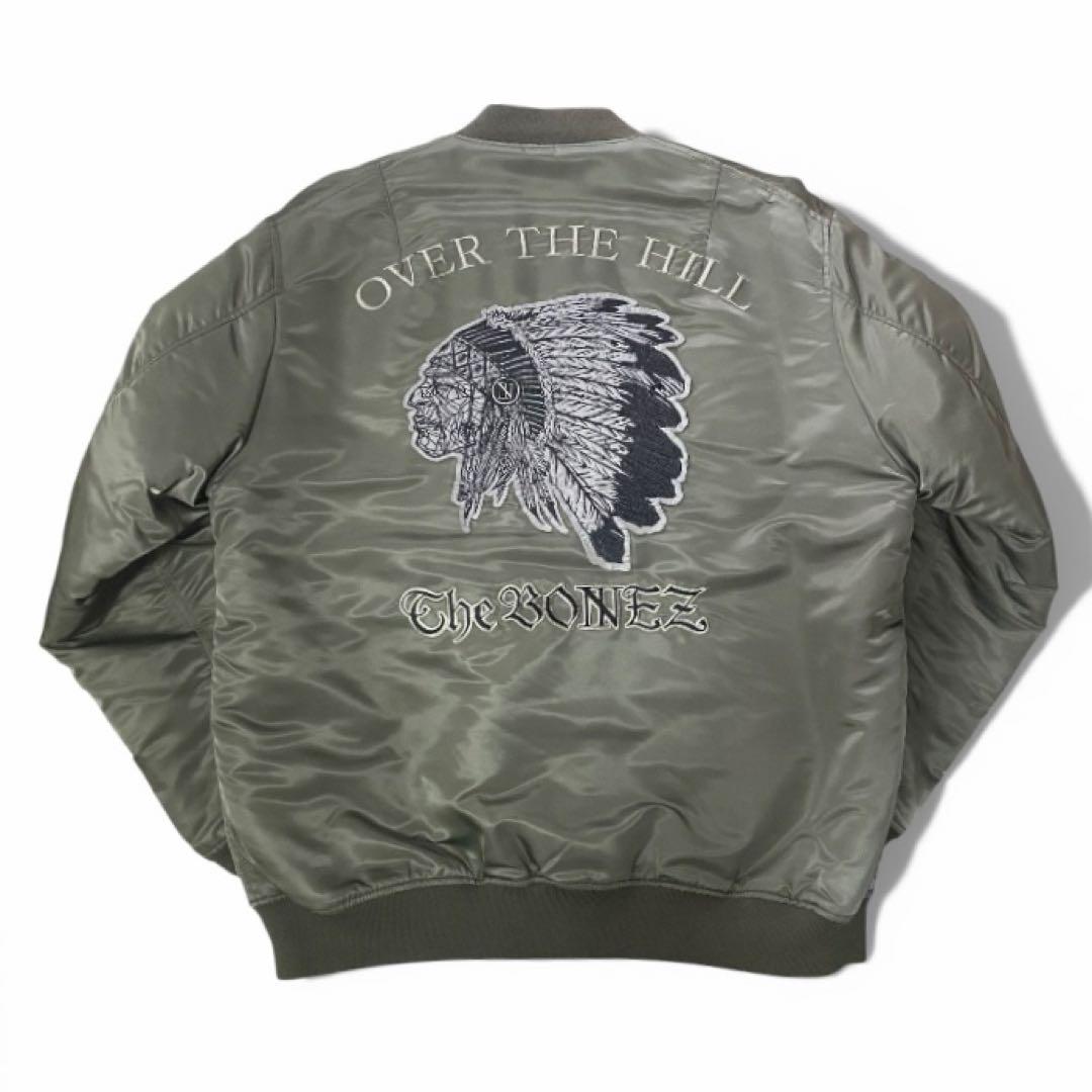 The BONEZ MA-1 ジャケット オリーブ L ボーンズ