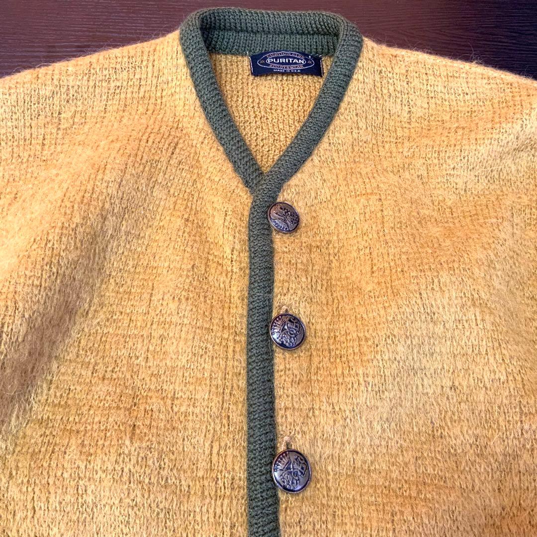 モヘア カーディガン カートコバーン PURITAN ニット グランジ USA製