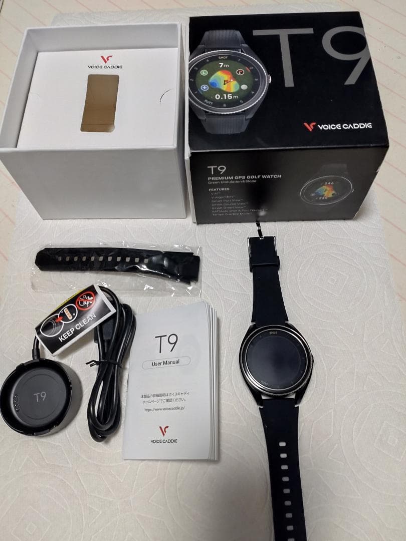 VOICE CADDIE T9 美品です VOICE CADDIE（ボイスキャディ） T9 グレー GPS ゴルフ用 ウォッチ