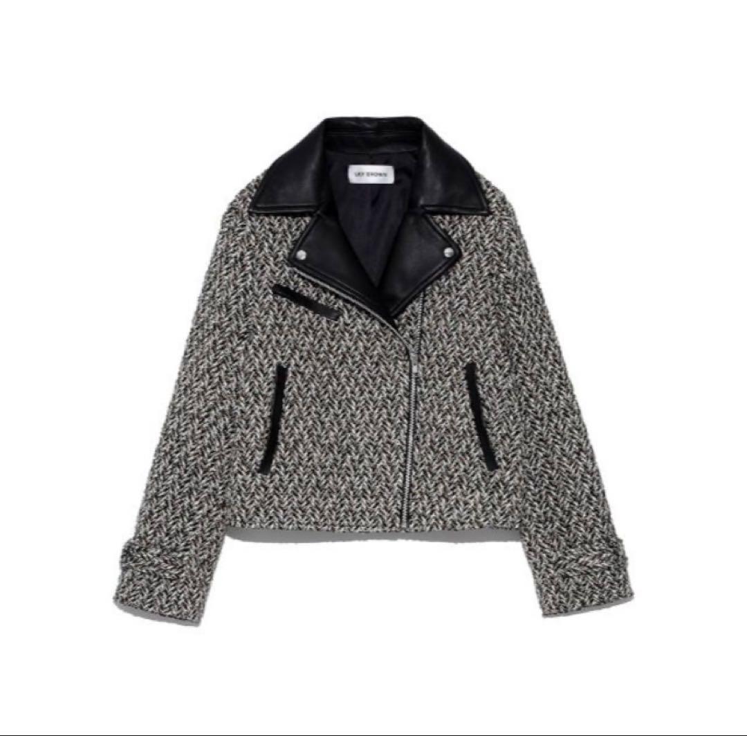 LILY BROWN ダブルライダースジャケット - メルカリ