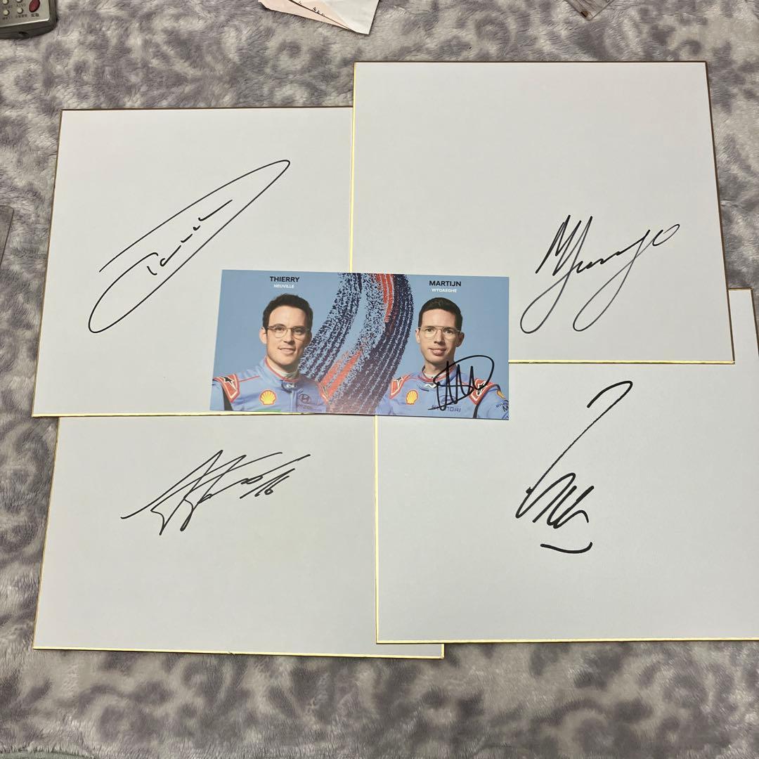2025 ラリージャパン オィット・タナック はじめ3選手 直筆サイン色紙