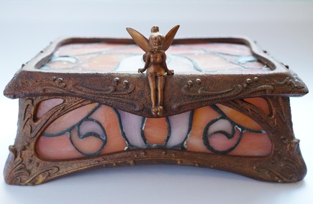 ティンカーベル ステンドグラス小物入れ☆50周年 アンティーク レア