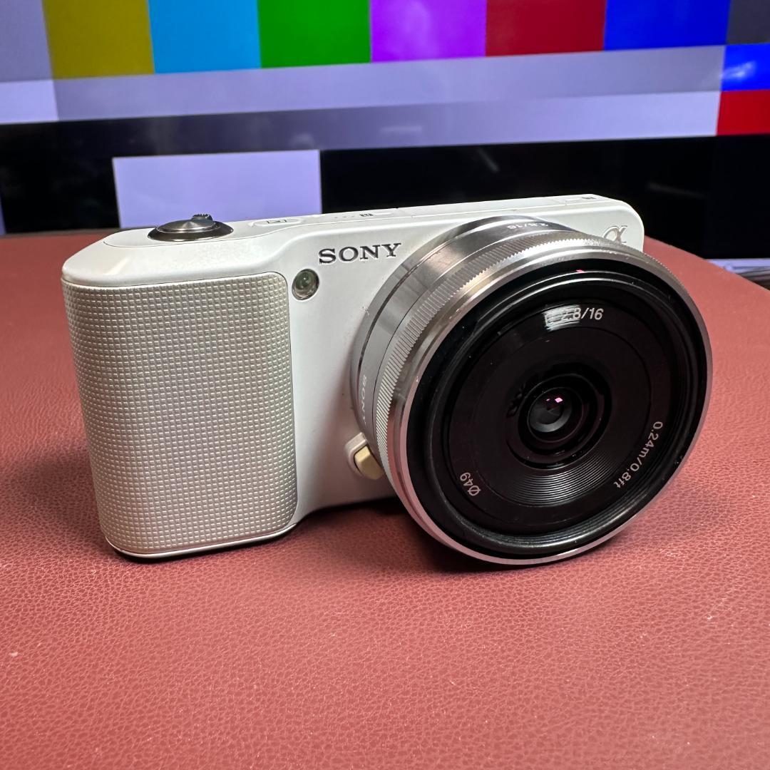 SONY NEX-3 ミラーレス一眼 ＋ 単焦点レンズ SD16GB付 - メルカリ