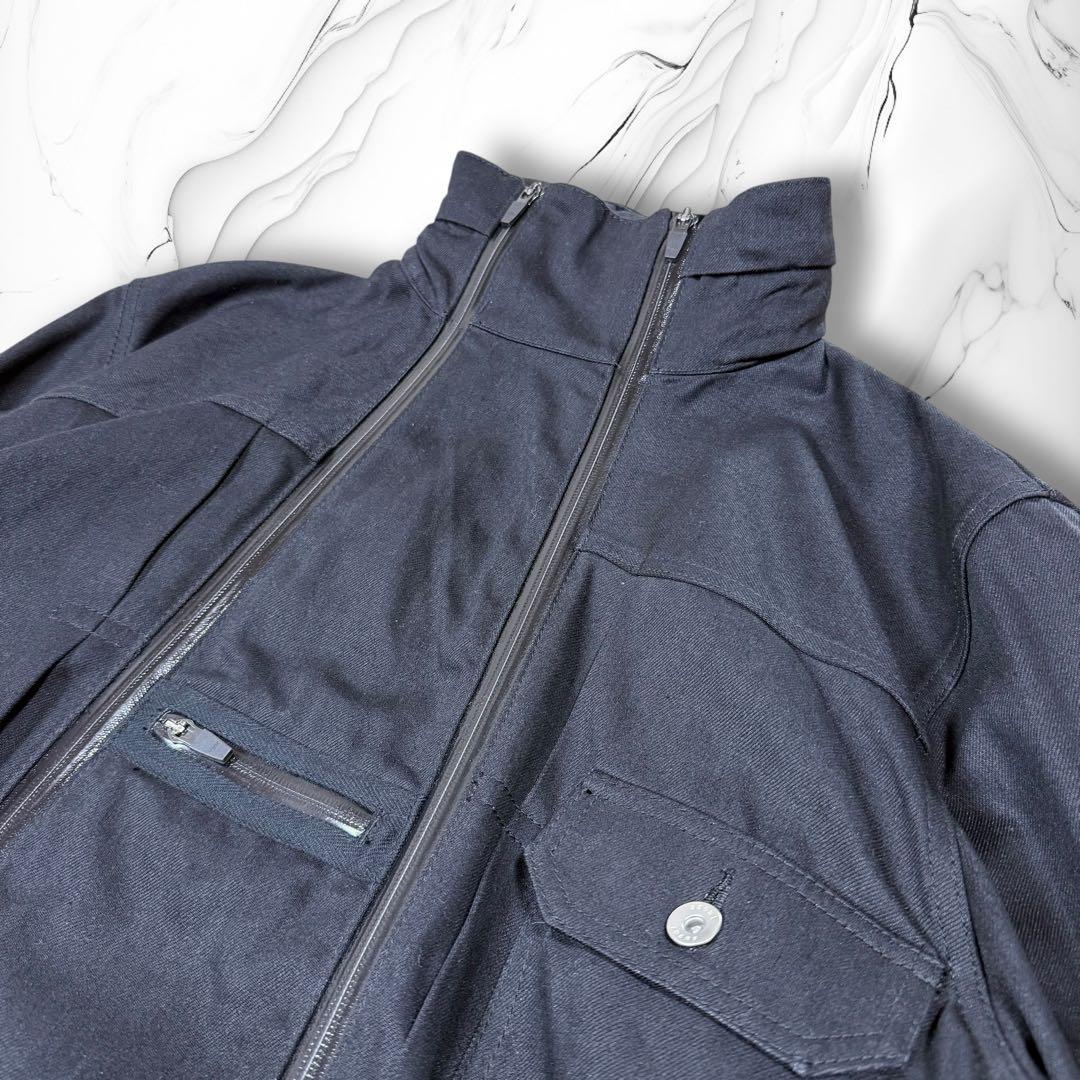 《22SS》\"sacai\" デニムマウンテンパーカー マルチジップ 黒