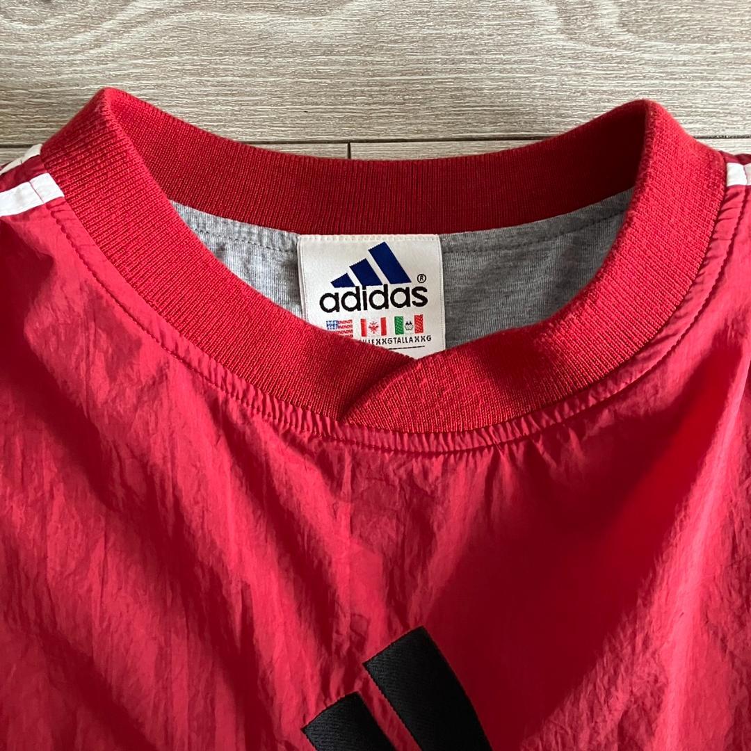 常田大希 着用 アディダス ナイロンジャケット 赤 ゲームシャツ プル