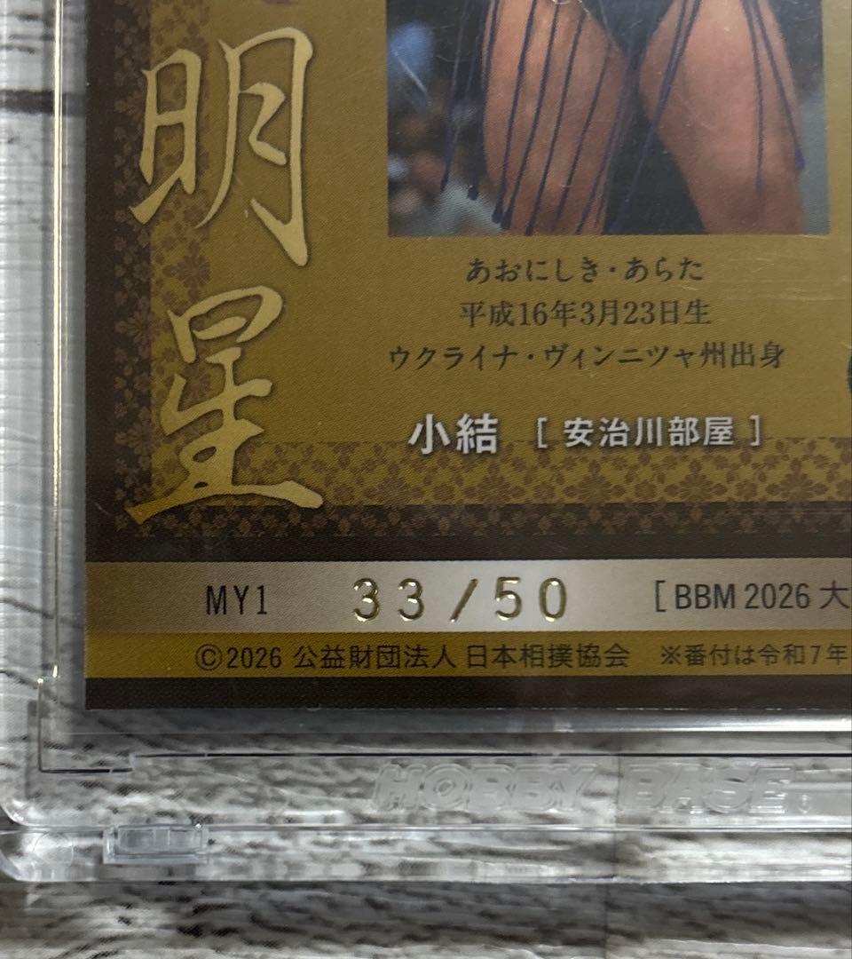 大相撲 BBM 2026 SUMO CARDSインサートカード明星 安青錦 優勝 - メルカリ