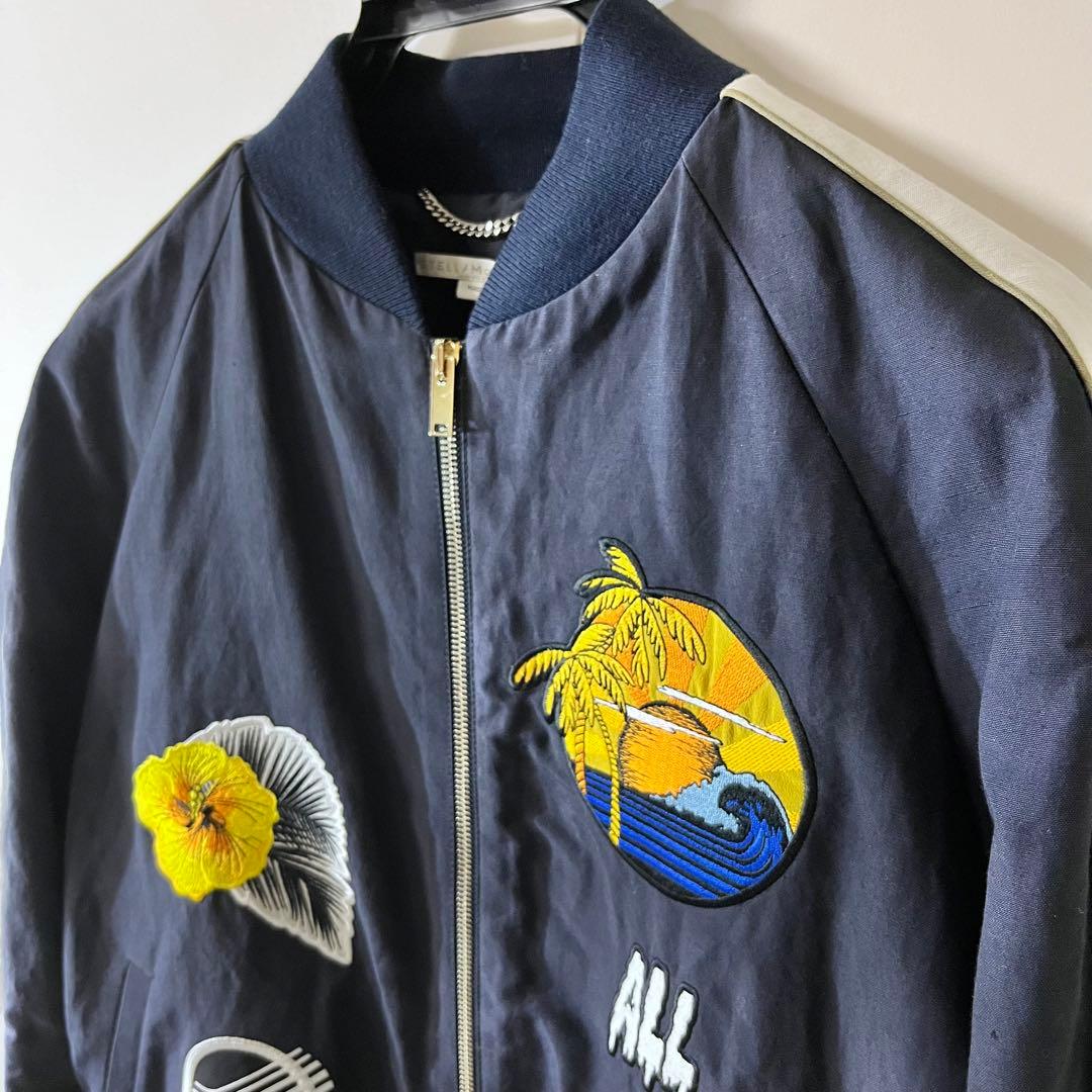 美品 STELLA McCARTNEY スカジャン 42 ネイビー