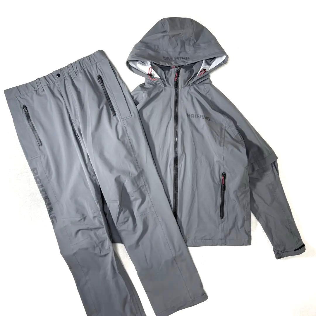 美品 BRIEFING MENS WATER PROOF FZ セットアップ BRIEFING GOLF（ブリーフィングゴルフ） 【ブリーフィング/BRIEFING