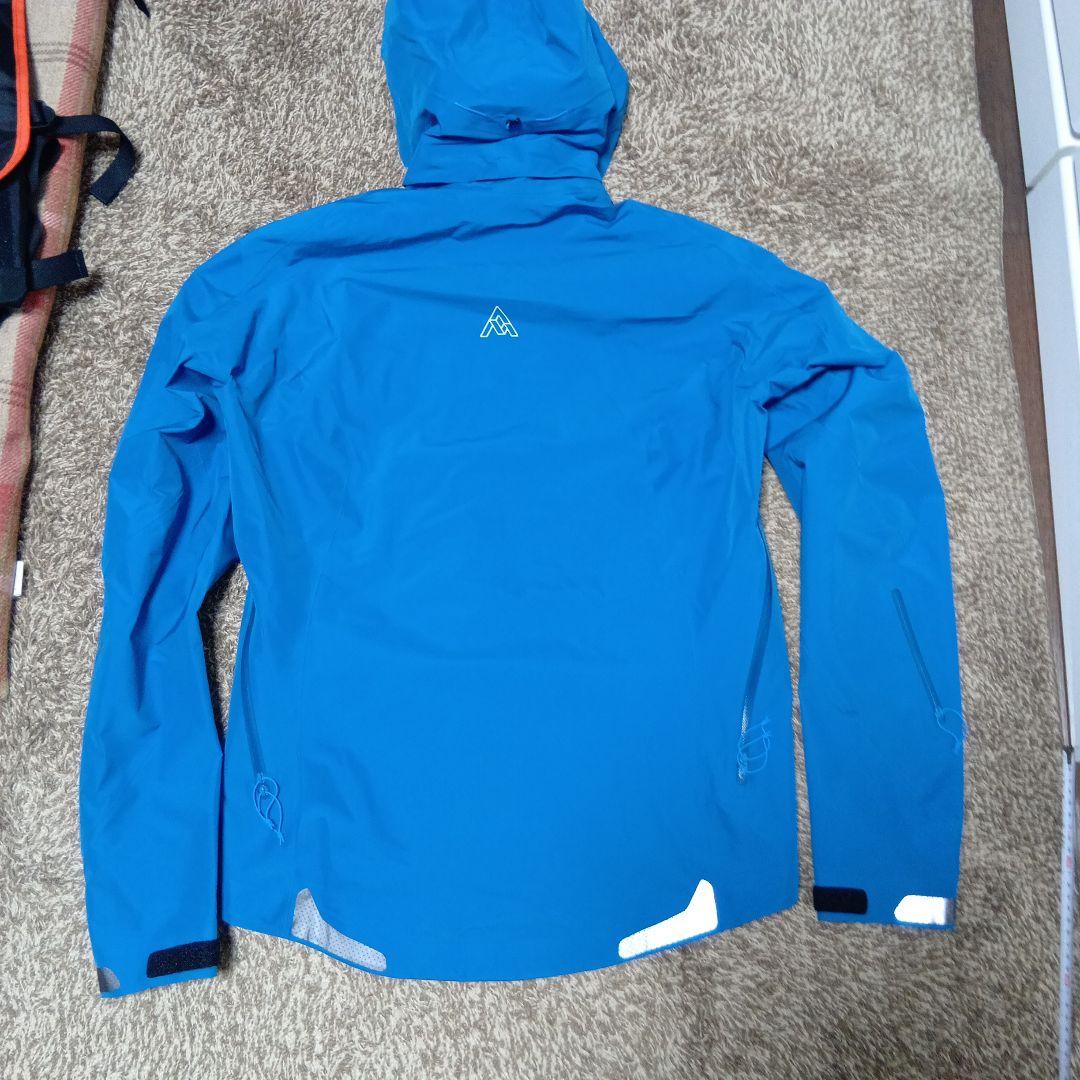 7mesh フード付きサイクルジャケット 青