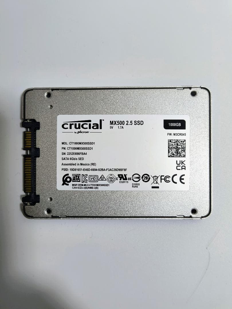 内蔵型SSD crucial MX500 1000GB 2.5inchSATA SSD