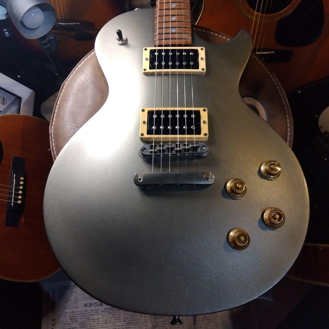 レスポールタイプ！メタリックシルバーBurny…