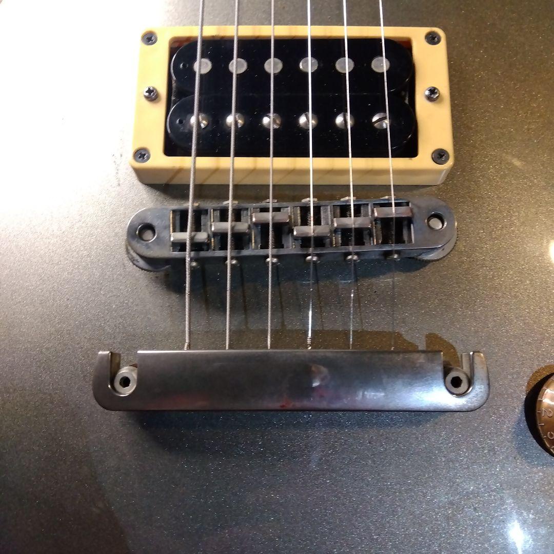 レスポールタイプ！メタリックシルバーBurny…