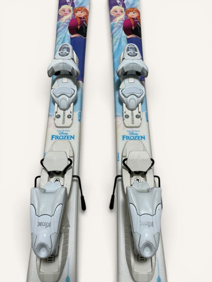 美品）ROSSIGNOL アナ雪 スキー板122cm／ビンディング／ストック